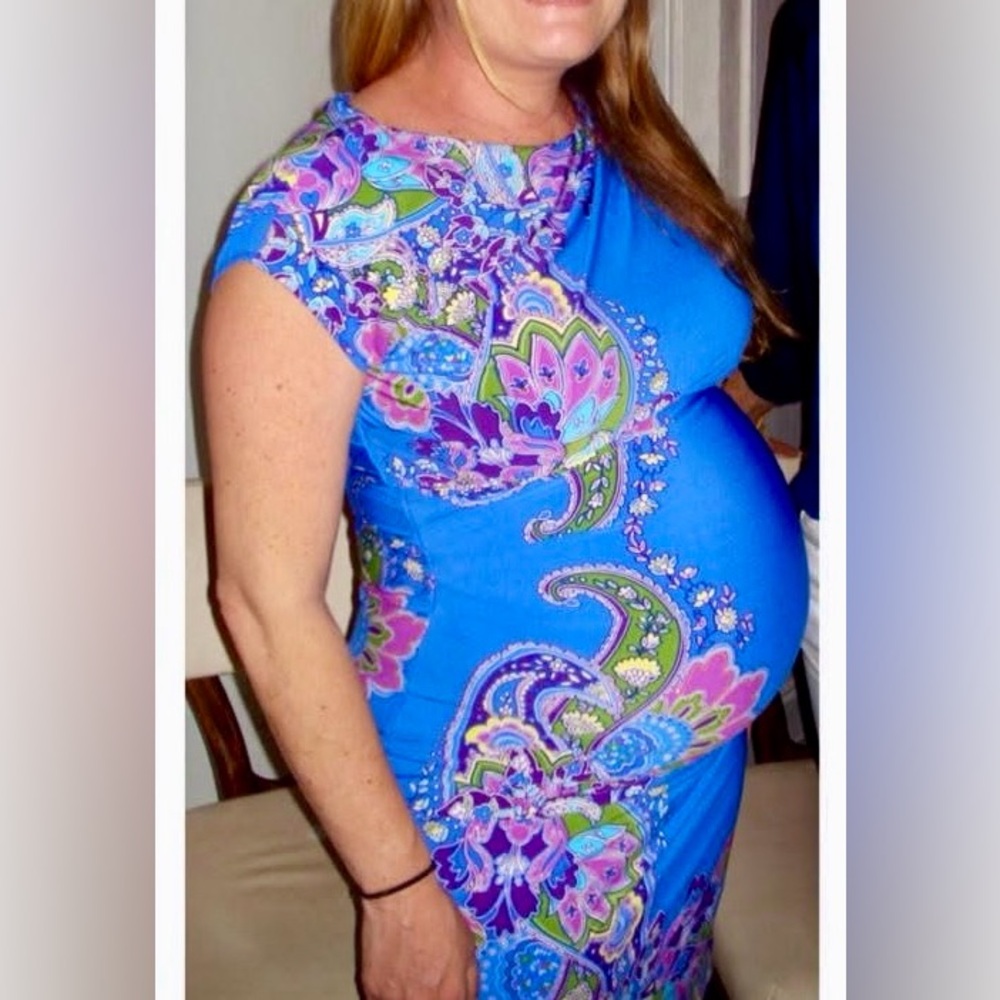 🚨PRICE DROP/WORN ONCE - Donna Morgan for A Pea in the Pod lined maternity dress